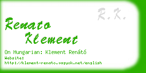 renato klement business card
