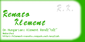 renato klement business card